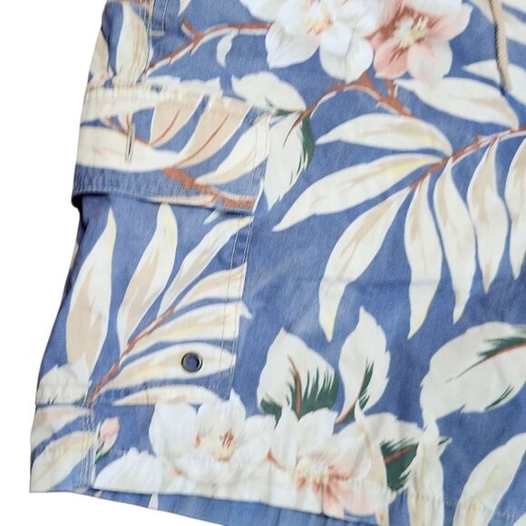 Polo Ralph Lauren Swim Shorts Mens Medium Floral Leaf Drawstring Trunks - Picture 3 of 9